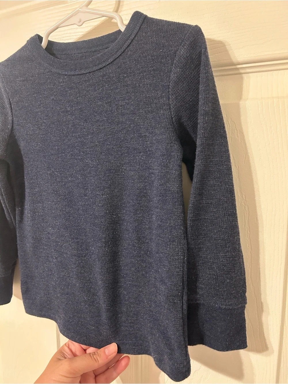 Boys, The Children's Place, Navy Blue Long-Sleeve Crewneck Top, 3T